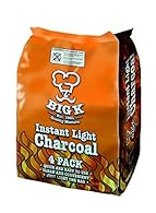 4x1kg bags of FSC certified instant light lumpwood charcoal Ready to cook in just 15-20 minutes with up to 1 hour cooking time No need for starting fuels Clean and easy to use, packed in 1kg dust proof bags Simply light The bag Quick and easy to use ...