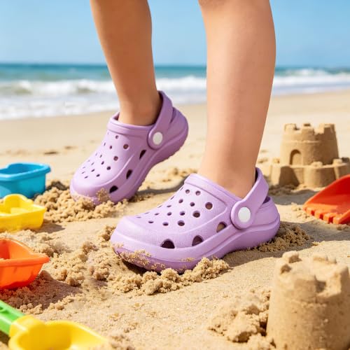 Image of vibdiv Boys Girls Clogs Kids Garden Shoes Unisex Child Cartoon Slides Sandals Beach Slipper Indoor Outdoor(Toddler /Little Kids /Big Kids)