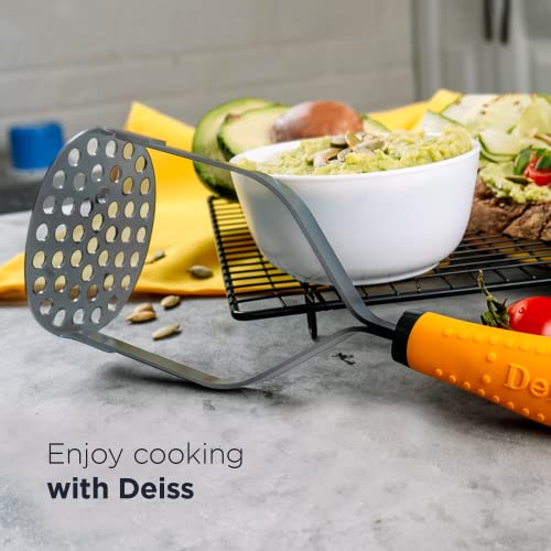 Deiss PRO Heavy Duty Stainless Steel Potato Masher with Non-Slip Rubber Handle Hand Held Masher for Struggle-Free Mashing - Image 4