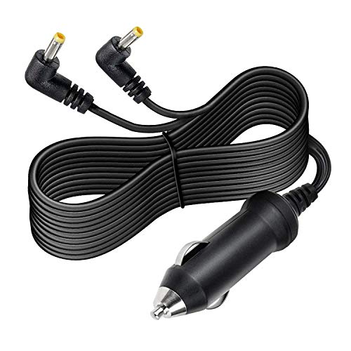 SupplySource Double Lead Car Charger to Replacement for Nextbase Car 9 NB9D-CAR Twin Screen DVD Player