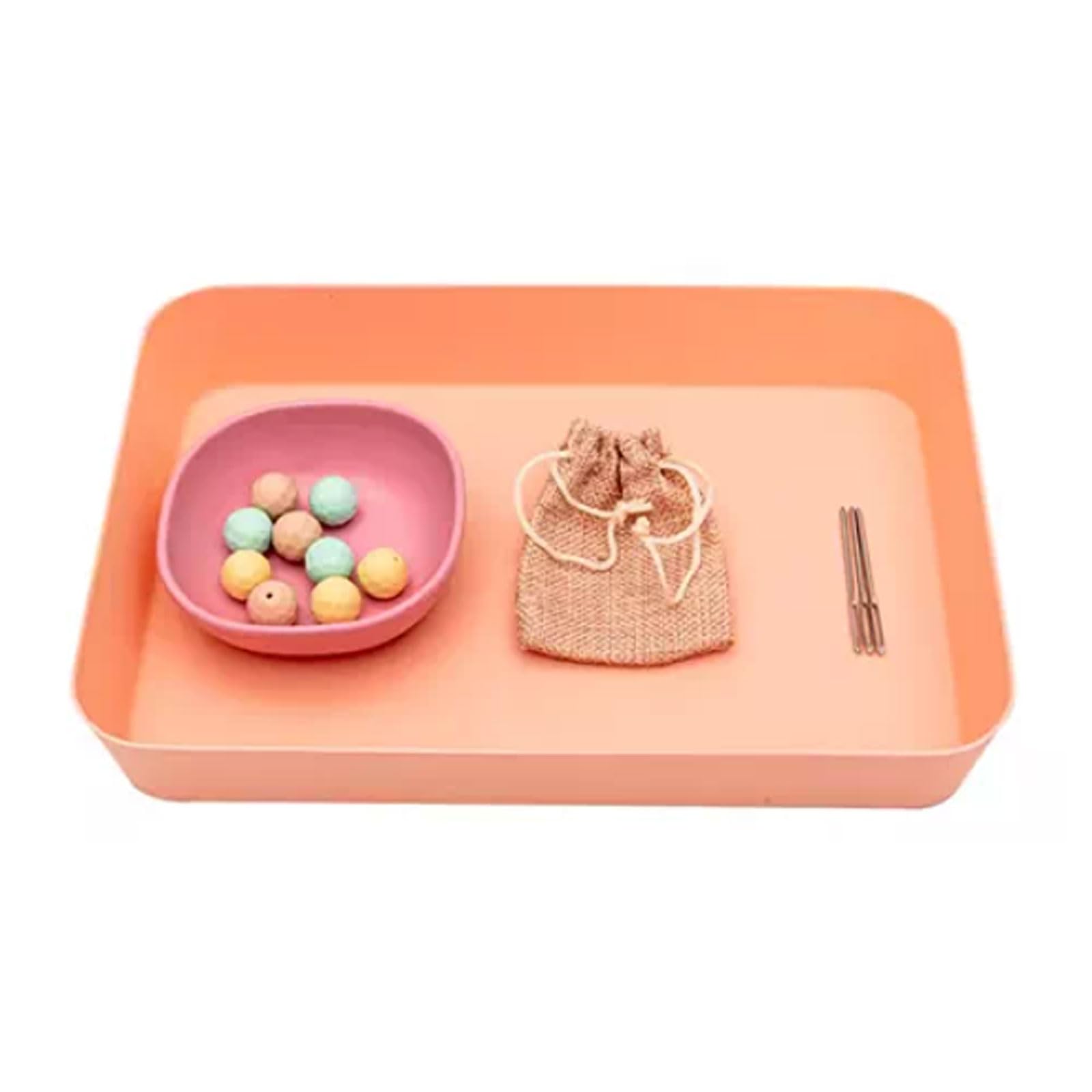 ttnmrc Montessori String Bead Set, DIY Lacing Beading Educational Toy