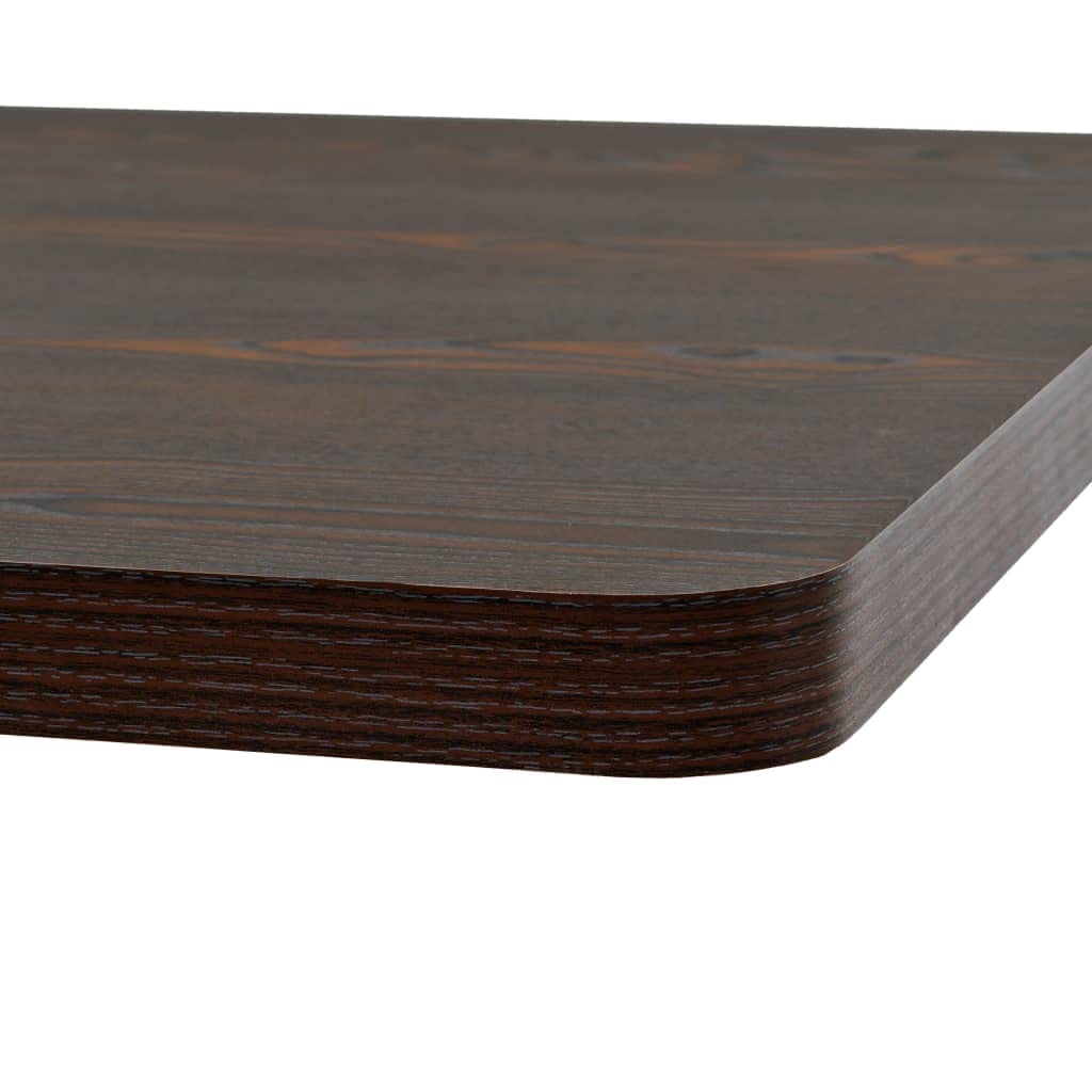 Tavolo da bistrot quadrato, 80 x 80 x 75 cm, elegante tavolo da pranzo in MDF di frassino scuro e robusta gamba in acciaio, tavolino da caffè quadrato per gastronomia, ristorante, caffè e