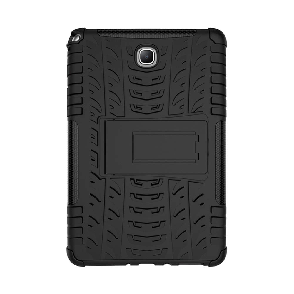 CASSIEY? Heavy Duty Shockproof Military Grade Armor Dual Protection Layer TPU & Polycarbonate Hybrid Kick Stand Back Cover Case for Samsung Galaxy Tab A 8.0 T350 (Black) (B07HGKL5H9) Amazon Price History, Amazon Price Tracker