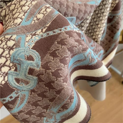 Châle climatisation et écharpe d'hiver : le confort double face jacquard - 5