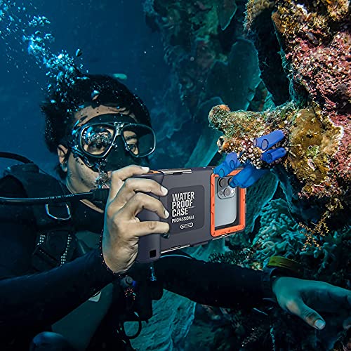 Image of Professional Diving Upgrade Waterproof Protective Case, Outdoor Swimming Snorkeling Surfing Underwater Photo Video Housing for iPhone Galaxy Huawei OnePlus LG Motorola Google Series Smartphones