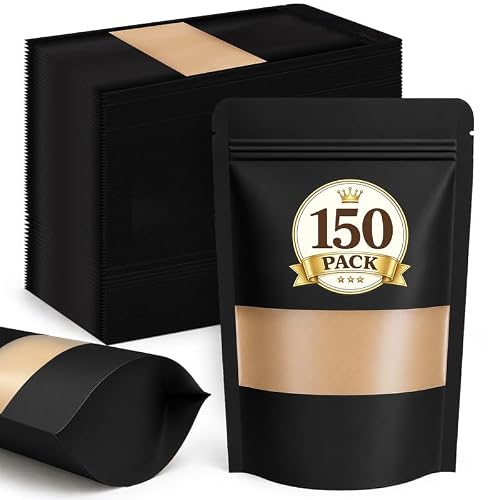JETMORE 150 Pack Treat Bags, Resealable Bags for Small Business, 4.7x7.9 in