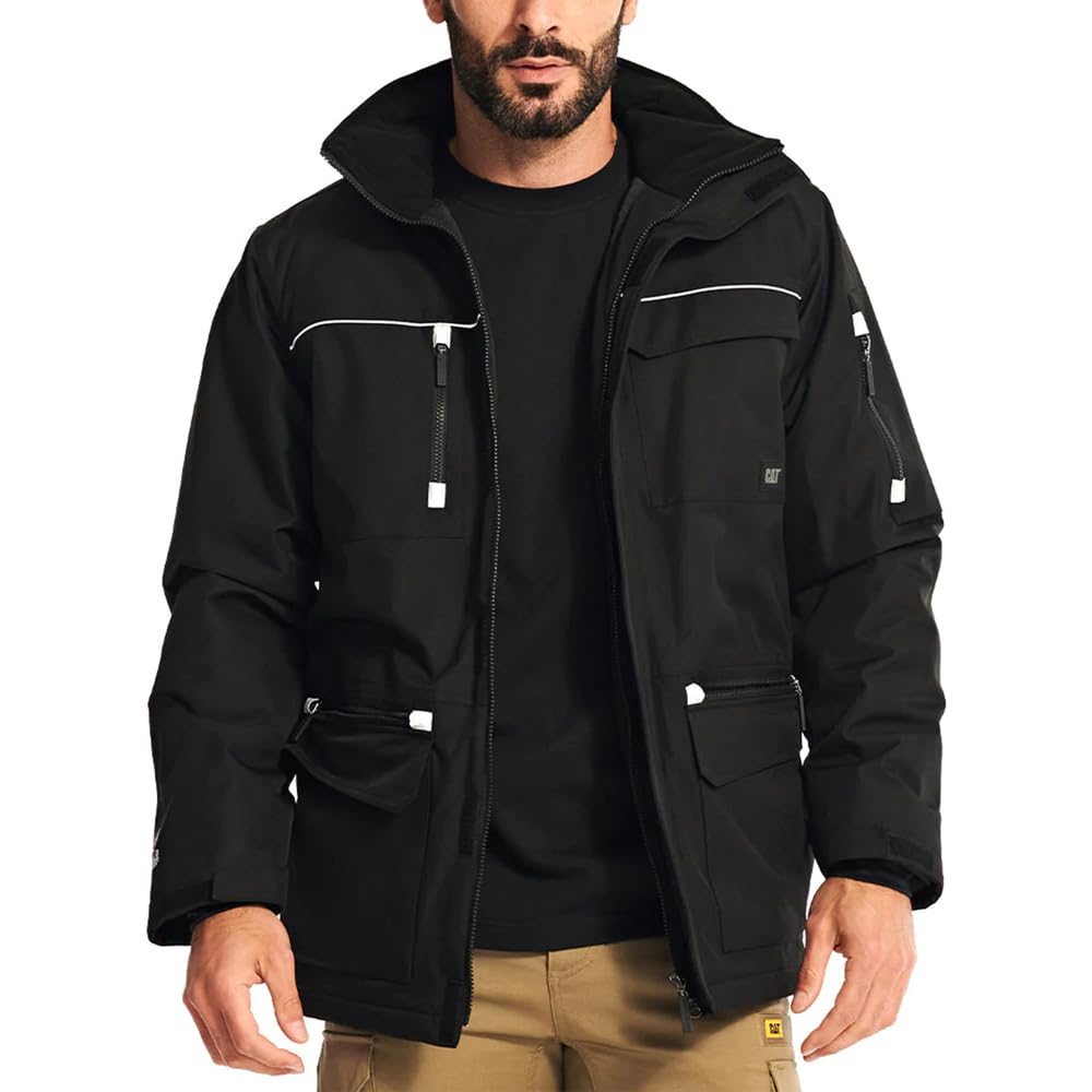 Caterpillar Workwear 1040001 Insulated Work Parker Black XL Colour: Bl