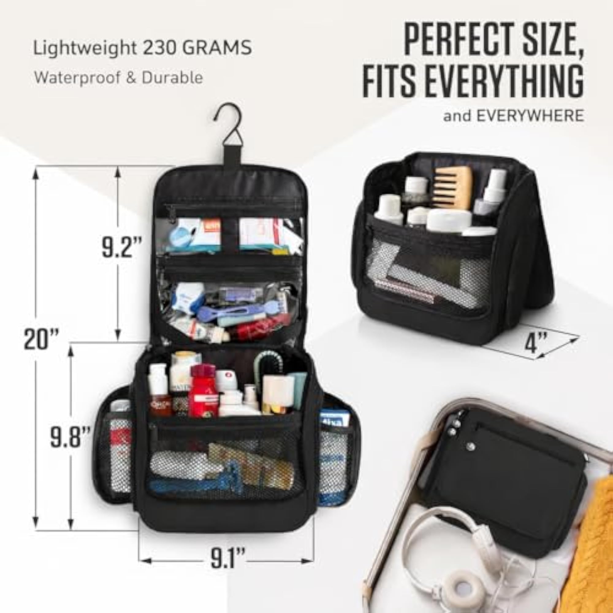 Travel Hanging Organizer Bag with 18 Compartments