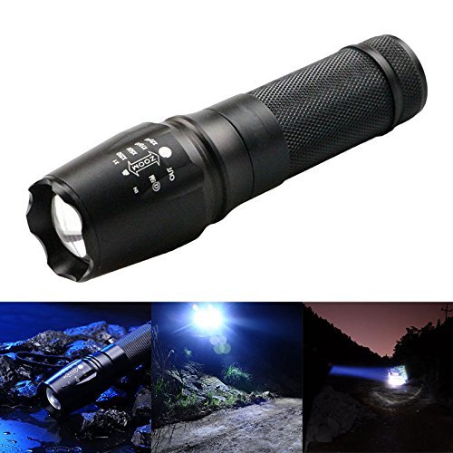 Bestsun Led Flashlight 2000 Lumens Super Bright Military Grade Tactical Flashlights With 5 Modes , Ultra Bright Adjustable Focus Zoom Handheld Flashlight Lamp For Outdoor Sports #TOP4