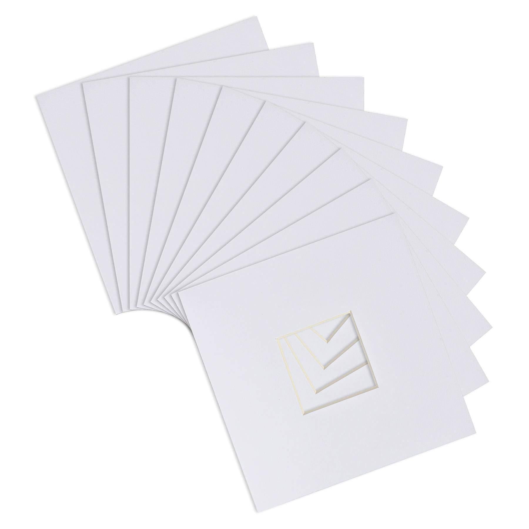 Nicola Spring White 10Pc Picture Photo Mounts Set - To Fit Frame X For Image X 2 Size 6