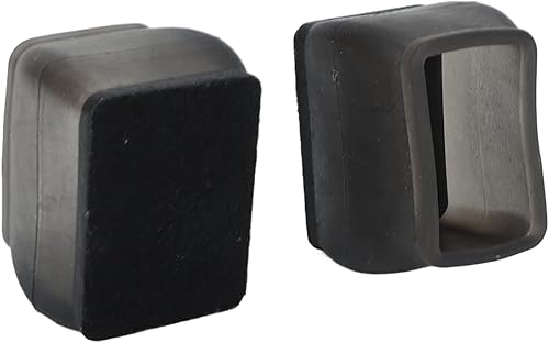 Mumusuki 20 protectores de suelo para patas de silla, rectangulares transparentes de silicona negra con tapete de fieltro, patas de silla para