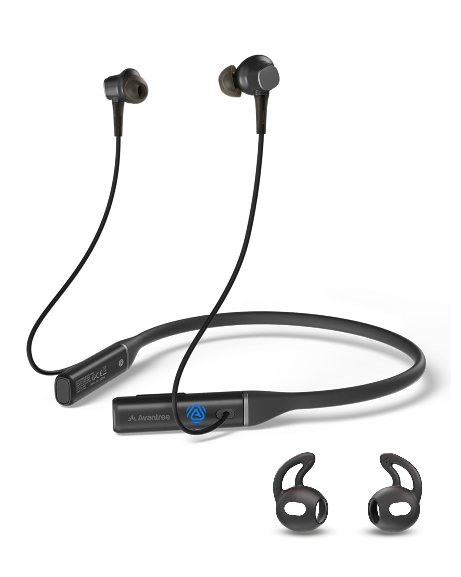 Avantree Loop – Słuchawki Bluetooth z pałąkiem na szyję i technologią Auracast, niskie opóźnienie, 3 tryby EQ z wyraźną mową, słuchawki dokanałowe, wygodne do TV, telewizora, PC