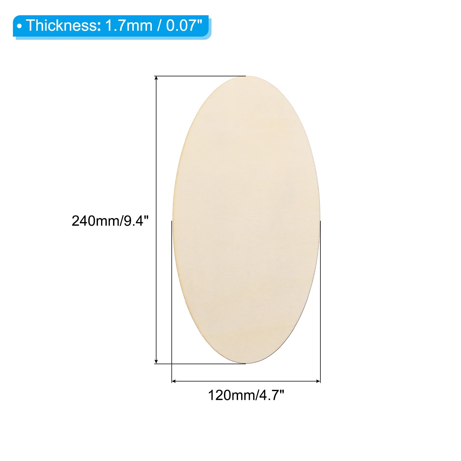 PATIKIL 240x120mm Wood Pieces - Image 2