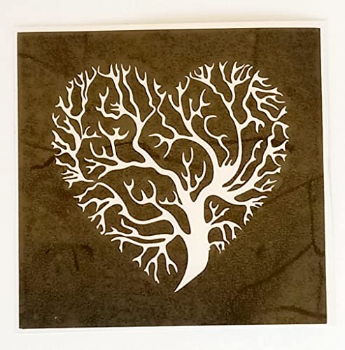 Lot de 10 pochoirs arbre de vie pour gravure sur verre cadeau verrerie loisirs créatifs