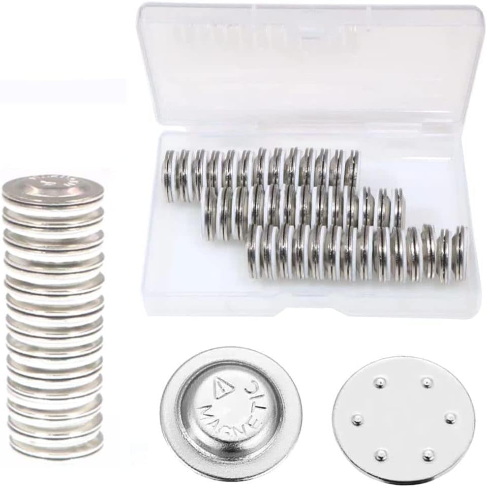 Imanes de insignia, soportes magnéticos para etiquetas de nombre, insignia magnética con caja de plástico (10)