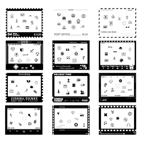 12 pegatinas de borde de película ancha compatibles con cámara instantánea FujiFilm Instax Wide EVO/400/300/210/200