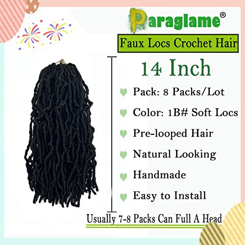 Short-Faux-Locs-Crochet-Hair-14-Inch-Soft-Locs-8-Packs-Natural-Black-Pre-Looped-Crochet-Hair-New-Soft-Faux-Locs-Curly-Hair-Extension-Goddess-Locs-Crochet-Hair-for-Women-8-Packs-1B