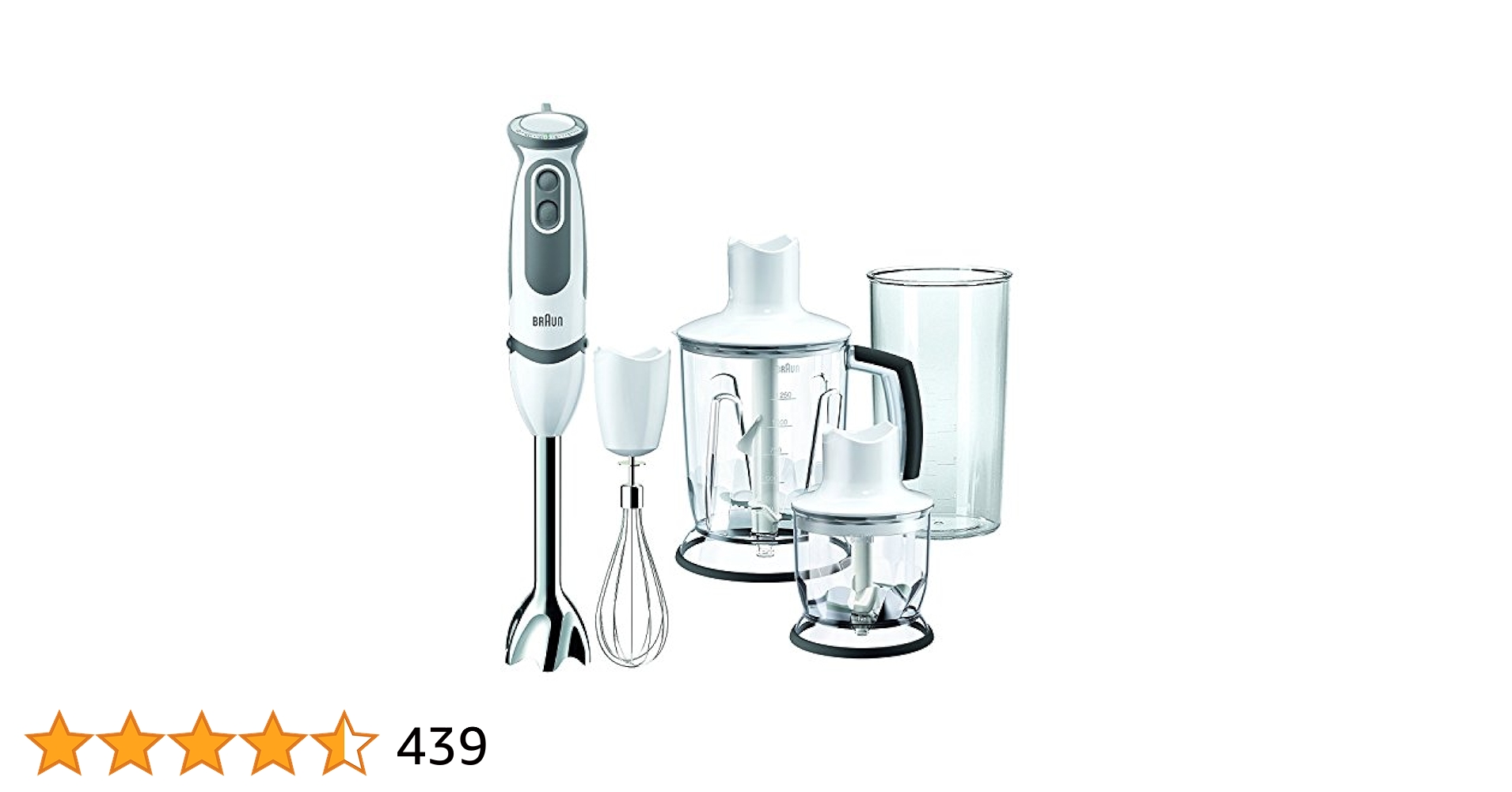 BRAUN マルチクイック MQ 5045 Braun MQ5045 WH Multiquick 5 Vario Hand Blender w/Chopper