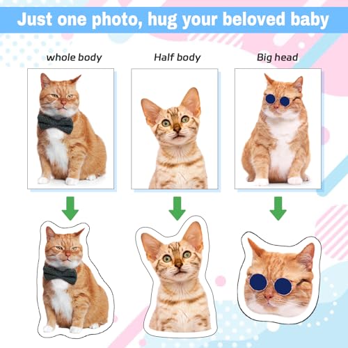 LMQJDZ Personalisiertes Foto Haustier Kissen, Benutzerdefinierte Hund Katze Geformtes Kissen, 3D Wurfkissen Doppelseitiger Druck mit Bild, für Geburtstag, Weihnachten, Wohnkultur, Gedenk Geschenke