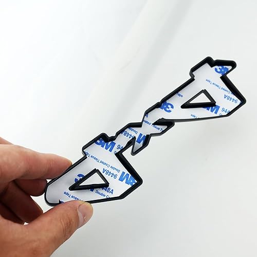 Miniatura 2 de 1 calcomanía para placa de identificación de la puerta trasera de 14-21 de 4 x 4 para la puerta trasera (negro mate)