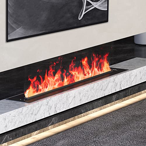 Wasserdampfkamin, Dekorativer Kamin 75 0W/1500W Sechsfarbig Einstellbarer Flammenkamin, intelligent LCD Touchscreen eingebauter elektrischer Kaminheizung mit Fernbedienung – Bild 6
