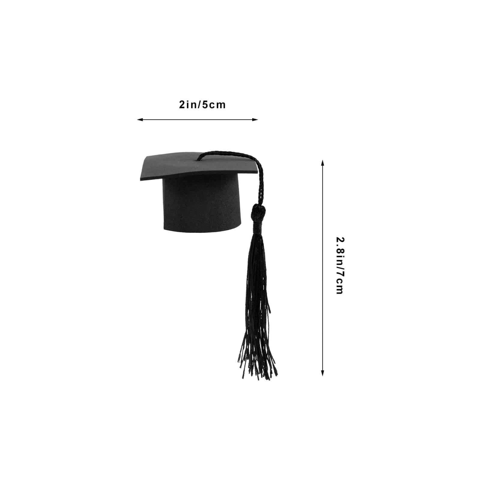5 topper per torta a forma di cappello di laurea, topper per cupcake e cupcake, con scritta Congratulation (lingua italiana non garantita