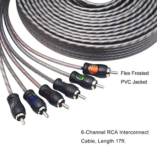 image for RECOIL RCI617 99.99% Oxygen Free Copper 17ft 6-Channel RCA Audio Cable