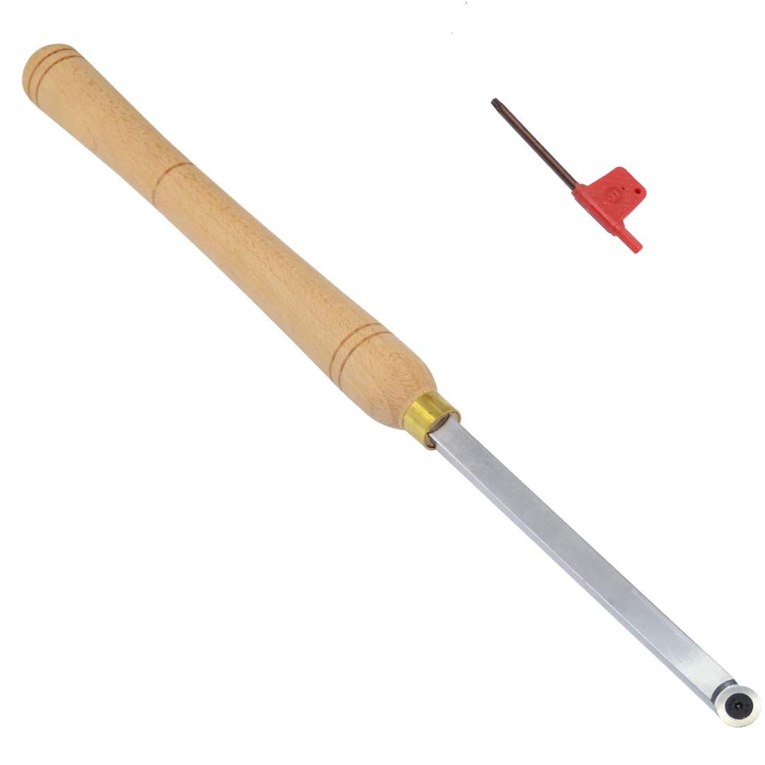 Scalpello per Tornio, Utensile per Tornitura Del Legno Scalpello per Tornio con Punta in Carburo Barra Degli Attrezzi con Taglierina per Inserti in Carburo Rotondo Ci0 16 Mm per Hobbista Del