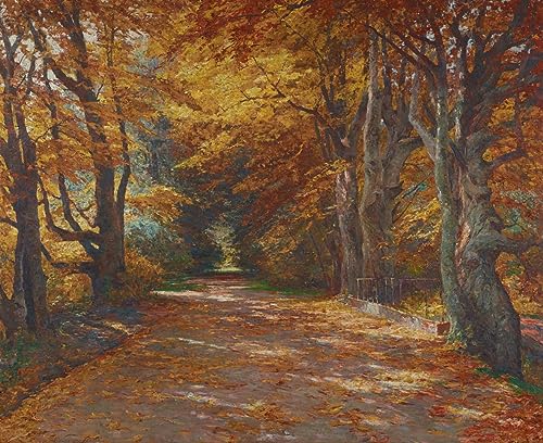 Image sur toile Praterallee en automne par Olga Wisinger Florian poésie murale 60x90cm