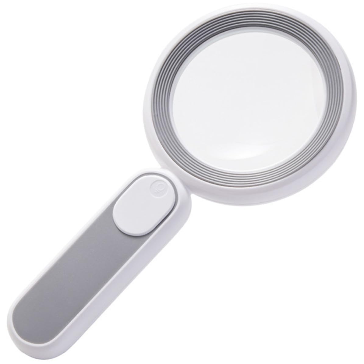 Lupa de Mano con Luz LED Recargable de 21 Mini Luces Frías y Cálidas, Diseño Ergonómico y Plástico Resistente para Lectura y Uso en Personas Mayores con Baja Visión