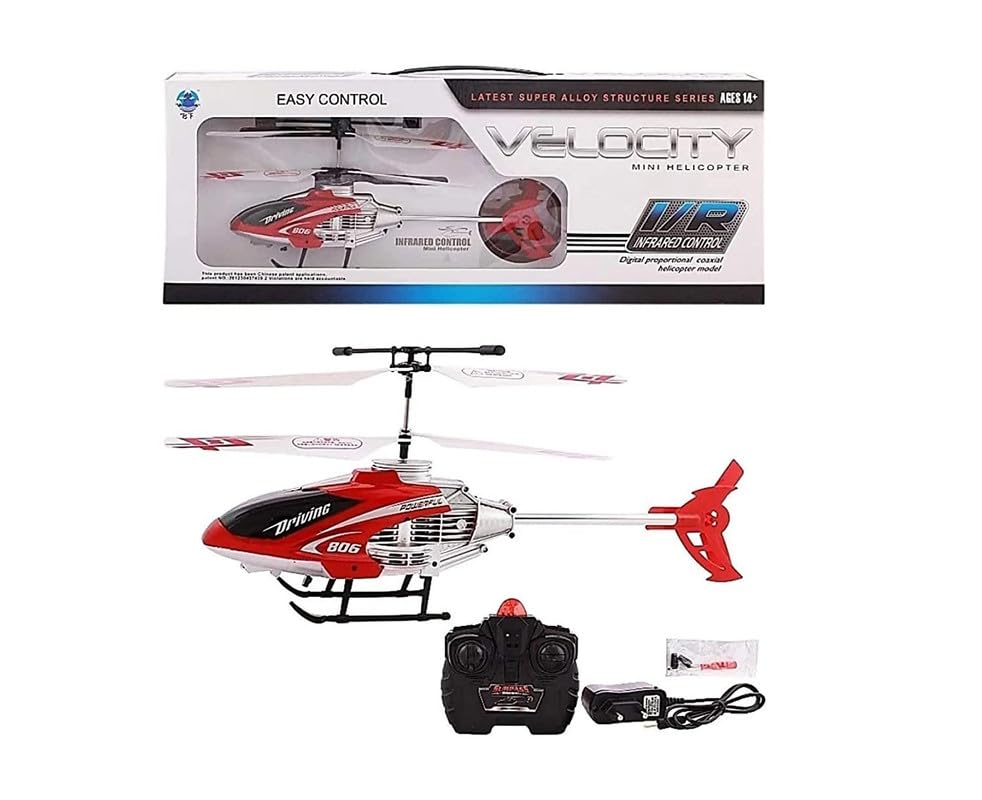 Image of BCO Velocity Helicopter Remote Control Flying with 6 Month Warranty | Unbreakable Blades | Chargeable | Best Toy for Kids Super Design High Speed - (Multicolor) Model Rc035