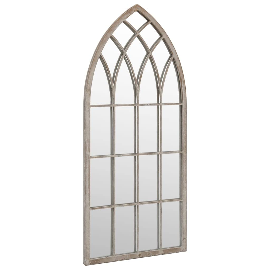 Générique Miroir de Jardin Rectangulaire 100x45 cm en Fer et Verre, Design Antique, Usage Extérieur - Idéal pour Espaces Verts ou Terrasses