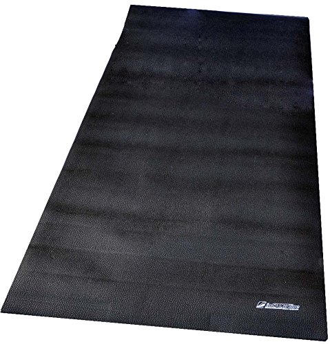 line Bodenschutzmatte 181 x 92 x 0,6 cm schwarz - Schutzmatte, Unterlegmatte für Fitnessgeräte, Crosstrainer, Rudergeräte, Ergometer