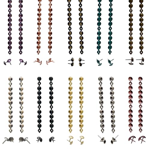 Lista de Tachuelas para Tapicería de 1 Metro completa con Clavos de Tapicería con Orificio Disponibles en Diversos Colores, Clavos para Tapicería de Sillas, Butacas (1 Pieza Verde Esmeralda)