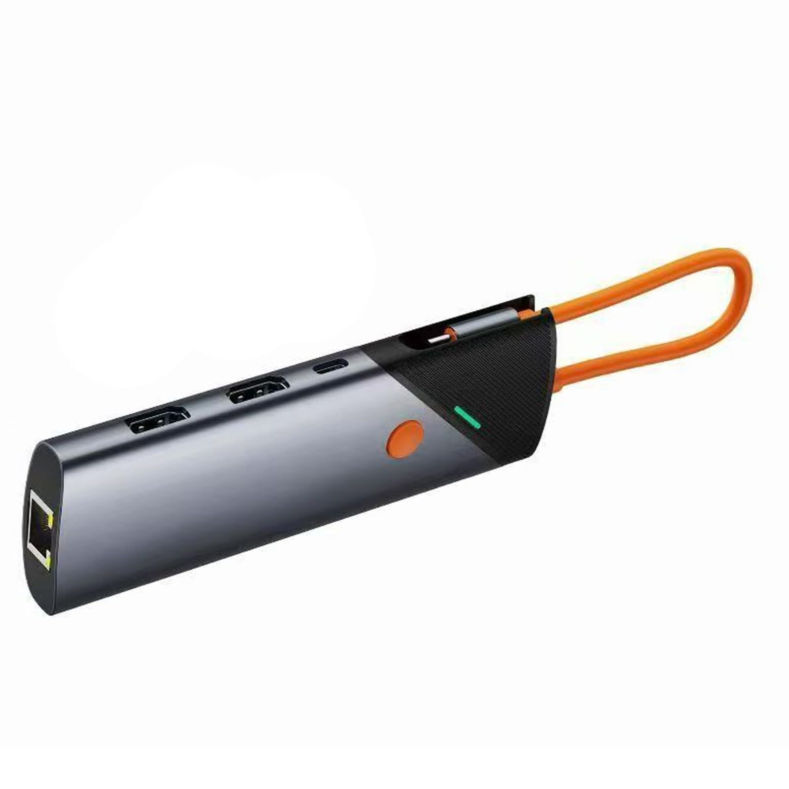 Adattatori multiporte USB C in lega di alluminio 9 in 1 Hub Doppio HDTV 4K 60Hz PD100W Ricarica rapida Gigabit Ethernet per laptop PC desktop Hub USB C con Ethernet