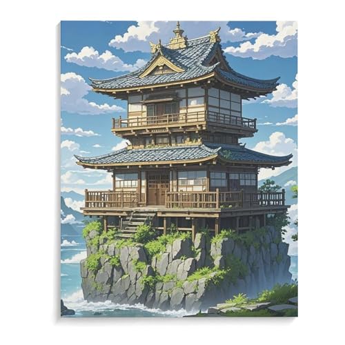 Peintures d'art mural architecture japonaise pour habiller un mur