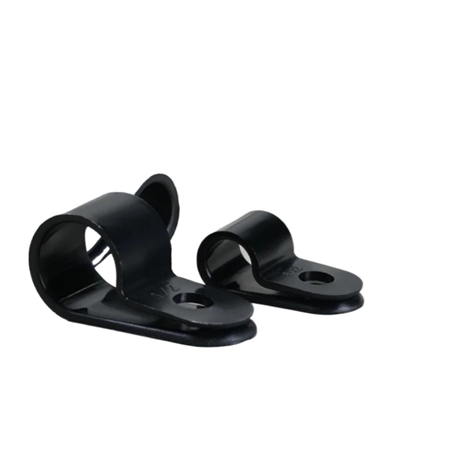 Kabelklammern, 100 stücke Schwarz P Stil Montage Kabel Klemme Kunststoff Nylon Isolation Schraube Fixiert Draht Halter Kabel Clips Manager(12.7mm)