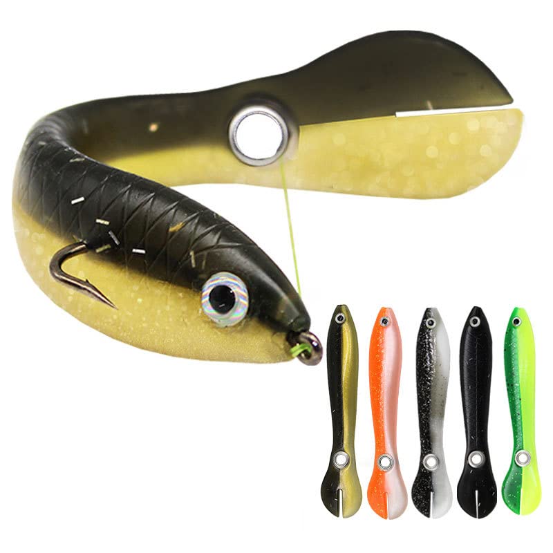 5/10PCS Fishing Lures,Fishing Equipment bass Lures Fishing Stuff Simulation Loach Soft Bait, Slow Sinking Bionic Swimming Lures, Fishing Bait for Saltwater & Freshwater, for Fishing Enthusiasts