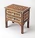 HomeRoots Medium Brown Sheesham Wood Solids, MDF, Bone Inlays Chevrier Wood & Bone Inlay Accent Chest