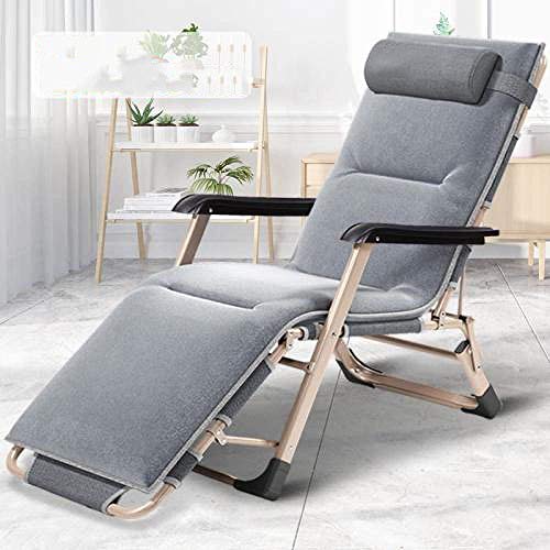 Chaise pliante rembourrée multi-position avec appui-tête confortable