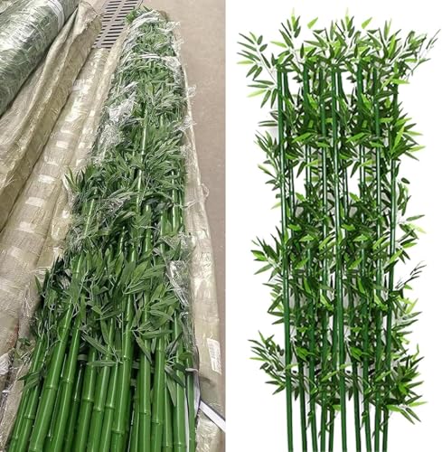 fake amboo 4ft 5ft 6ft Large Artificial Bamboo Plants Trees Outdoor Indoor 4ft 5ft 6ft Tall, Fake...