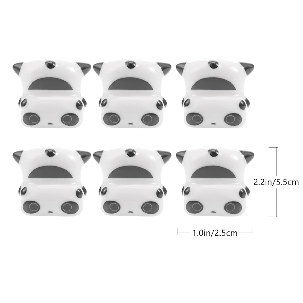 Cabilock 6Pcs Cute Panda Ceramic Chopsticks Rest Stand Adorable Chopstick Holder for Dining Table Easy to Clean Unique Design for Home Restaurant Use