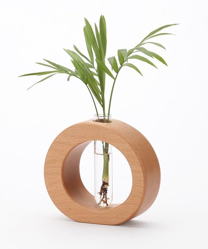 デスクトップ花瓶、試験管花瓶、水耕花瓶、（約4.1*12.4*10.9 cm）、植物を含まない