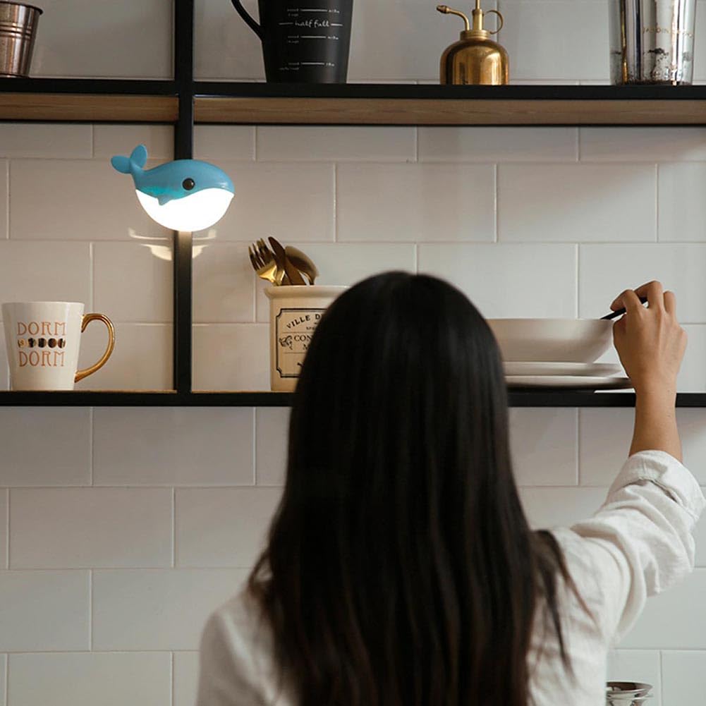 Lampe de Nuit LED Enfant Wal Capteur de Crépuscule et Détecteur de Mouvement Applique sans Percer Recharge USB Mur Intérieur Lampe sans Fil Batterie Eclairage de Table de Nuit Mur Décoratif