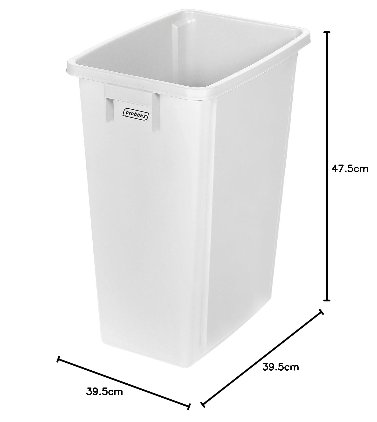 Robuster Wertstoffsammler | 40 l, weiß