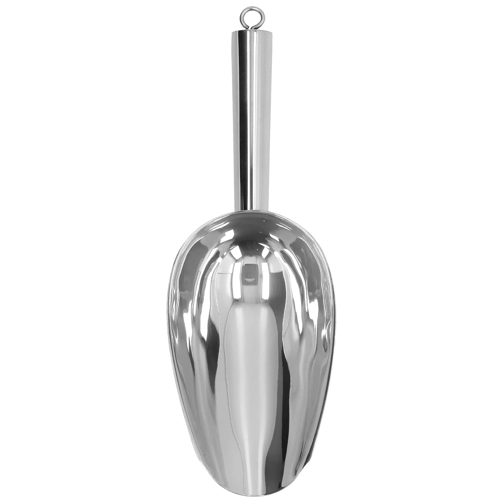 Metal Scoop, Handheld Ice Scoop U Shaped Sturdy for Hotel for Restaurant for Home(True Color)