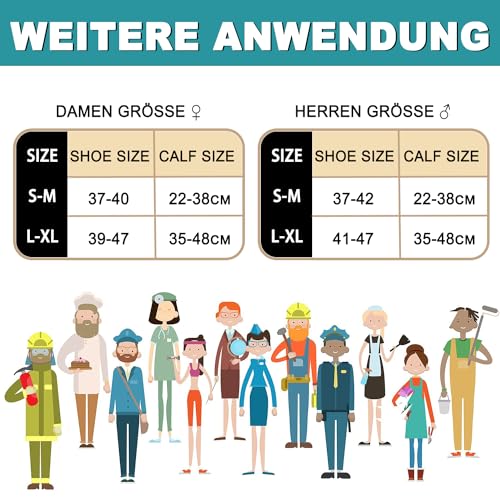 7 Paar Kompressionsstrümpfe Damen und Herren, Kompressionssocken Stützstrümpfe Compression Socks Laufstrümpfe Kompression für Flug,Sport,Reisen, Radsport, krankenschwester
