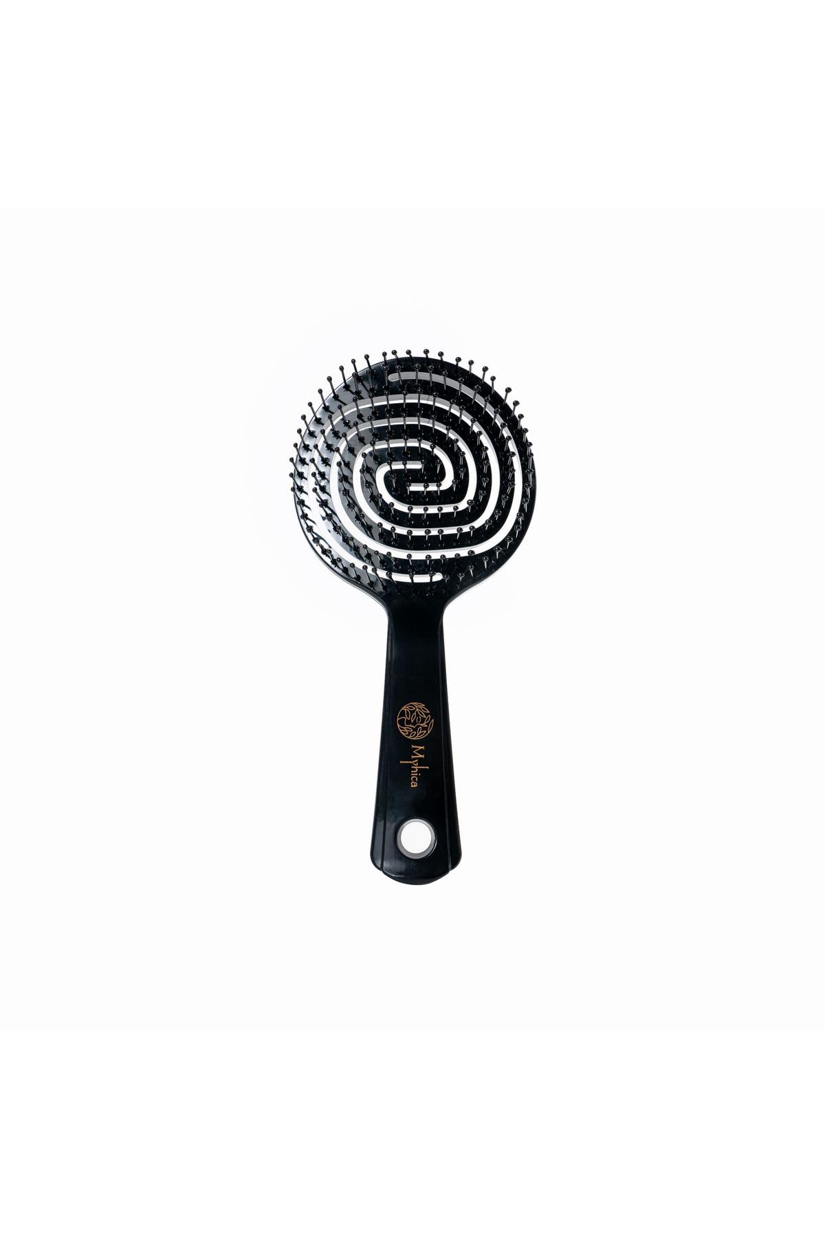 Myhica Pro Üç Boyutlu Oval Saç Fırçası Siyah 2'Li Set