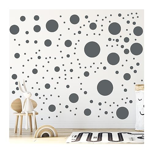 StickerDeen 500+ Assorted Polka Dot Circle Wall Stickers for Kids Bedroom Living Room Classroom