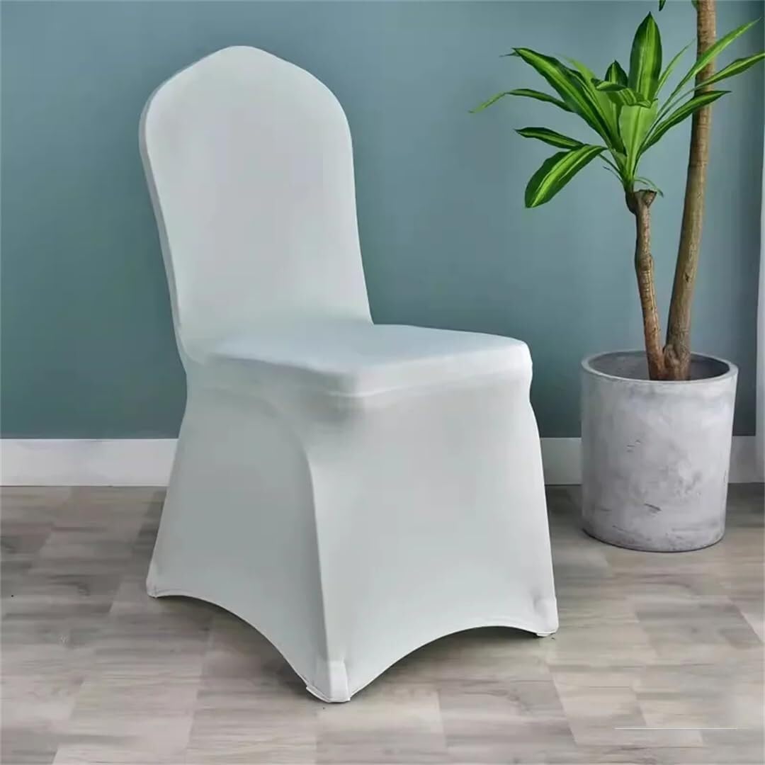 PBTMCD 10 Pack Stretch Chair Covers, Universal Spandex Slipcovers For Wedding Banquet Hotel Dining Party(Grey)